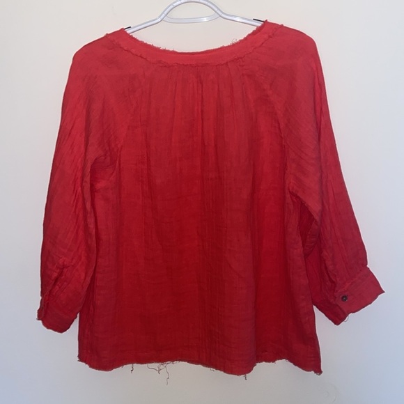 NWOT Robyn Cotton Gauze Top in coral size medium - Picture 6 of 9